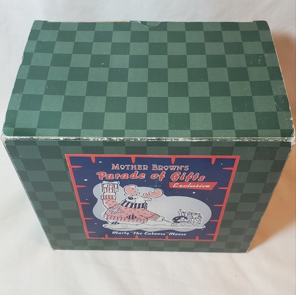 Marty "The Caboose" Moose Vtg 1998 Mother Brown's Parade of Gifts Figurine - Picture 10 of 11